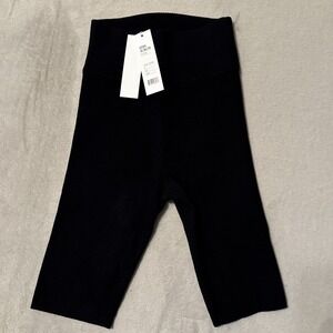 525 America Ribbed Biker Shorts Size Medium NWT Black Style FA21S006